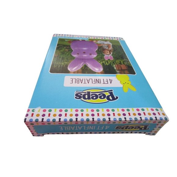 Purple Easter Bunny Inflatable Peep New In Box 4ft Tall Solid Pastel Color - Picture 7 of 12